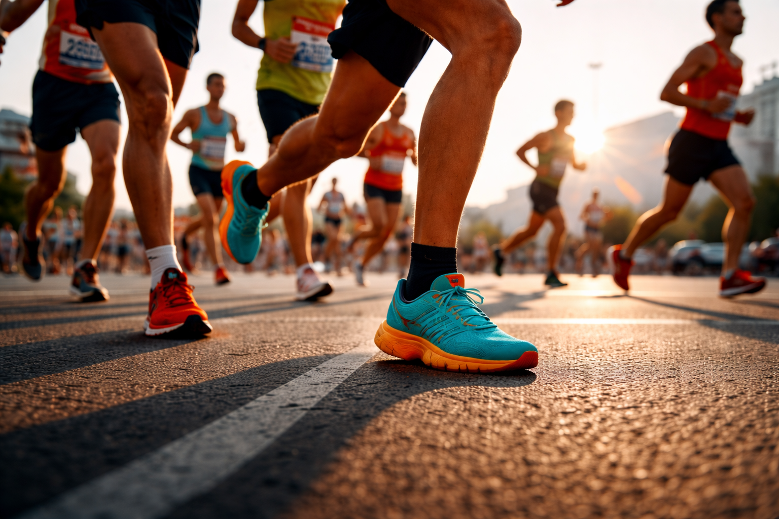 Track lanes representing discipline and endurance